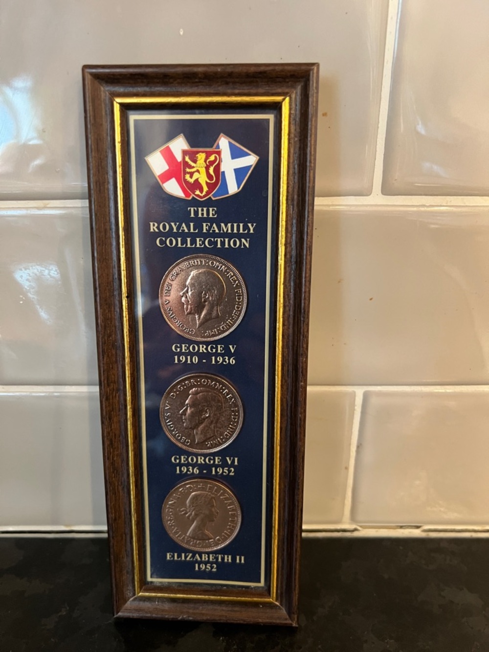 Royal Family Collection Framed Wall Art in Navy and Brown